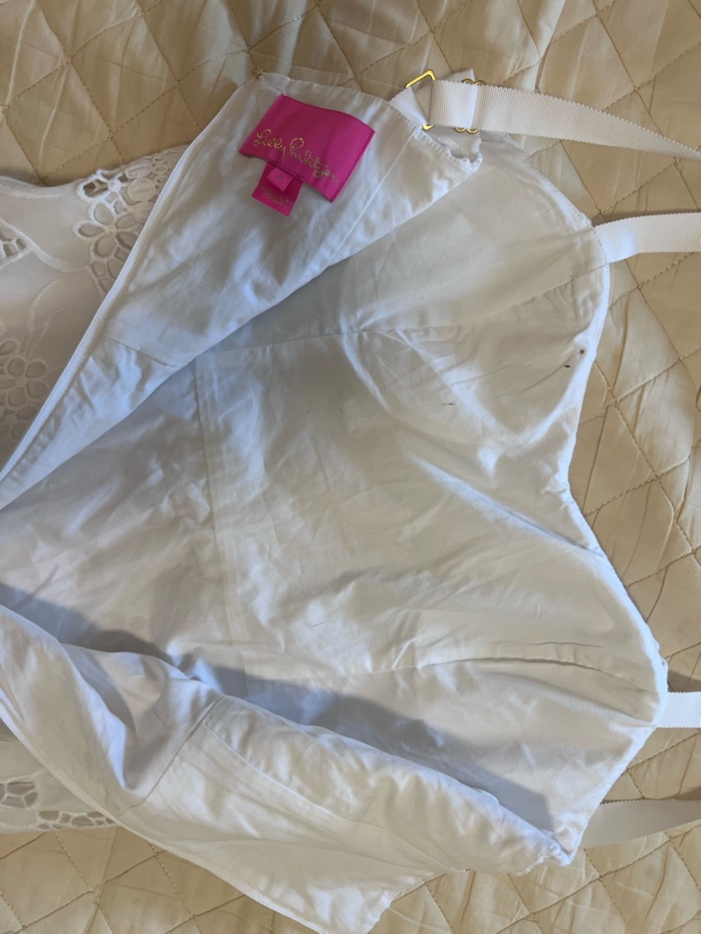 Lilly Pulitzer White Eyelet Midi Dress size 4 - Picture 5 of 14